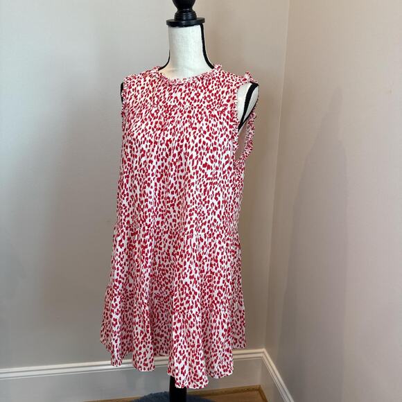 Red and white leopard print dress - Picture 2 of 4